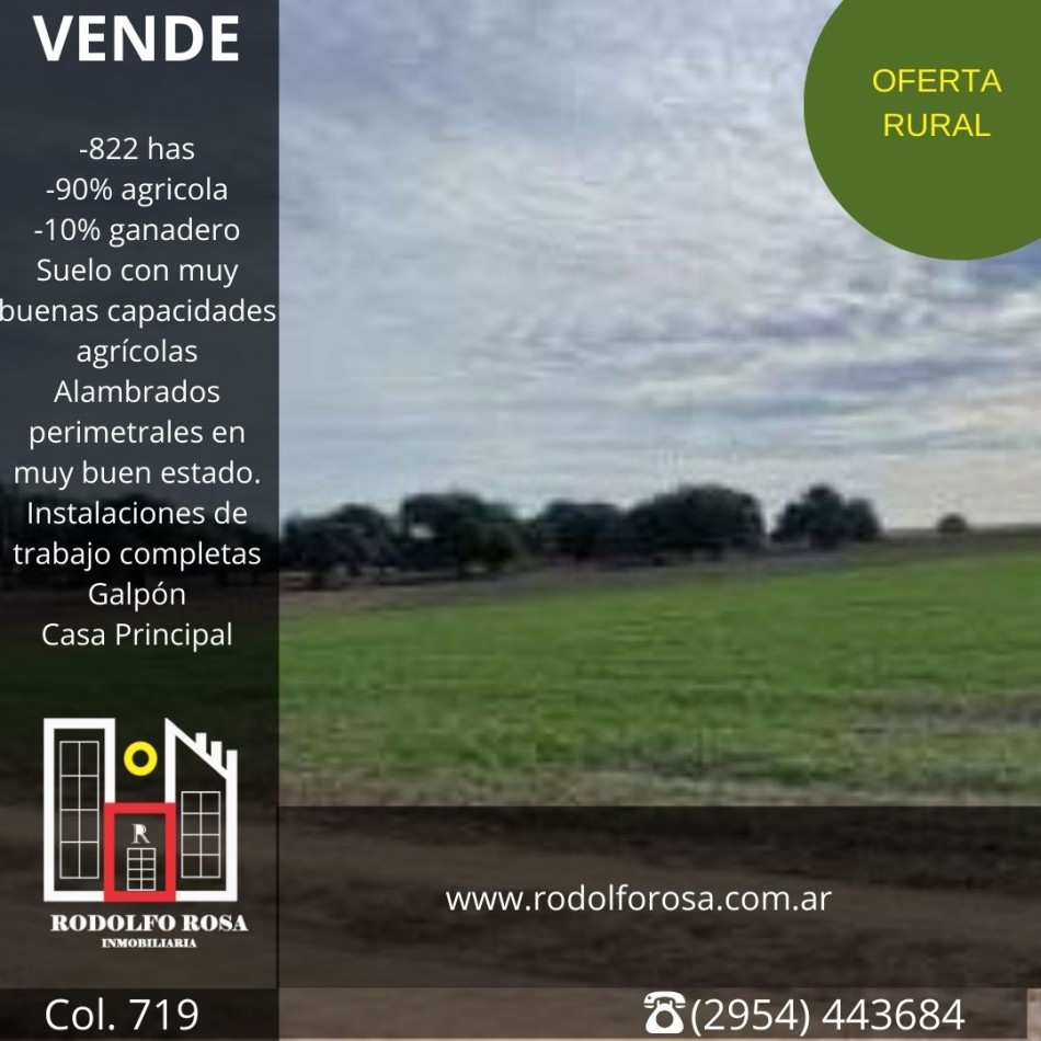 Foto Campo en Venta en Santa Rosa, La Pampa - U$D 2.877.000 - pix116428716 - BienesOnLine