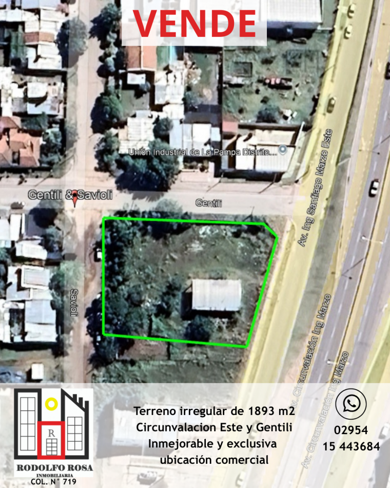 Terreno comercial sobre Circunvalacion Este y Gentili, Santa Rosa, La Pampa