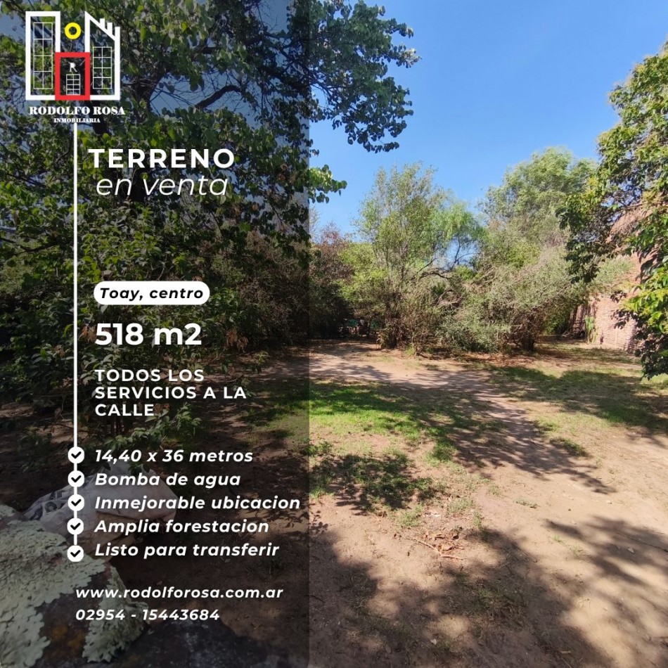 OPORTUNIDAD PARA INVERSORES - TERRENO CENTRICO EN TOAY