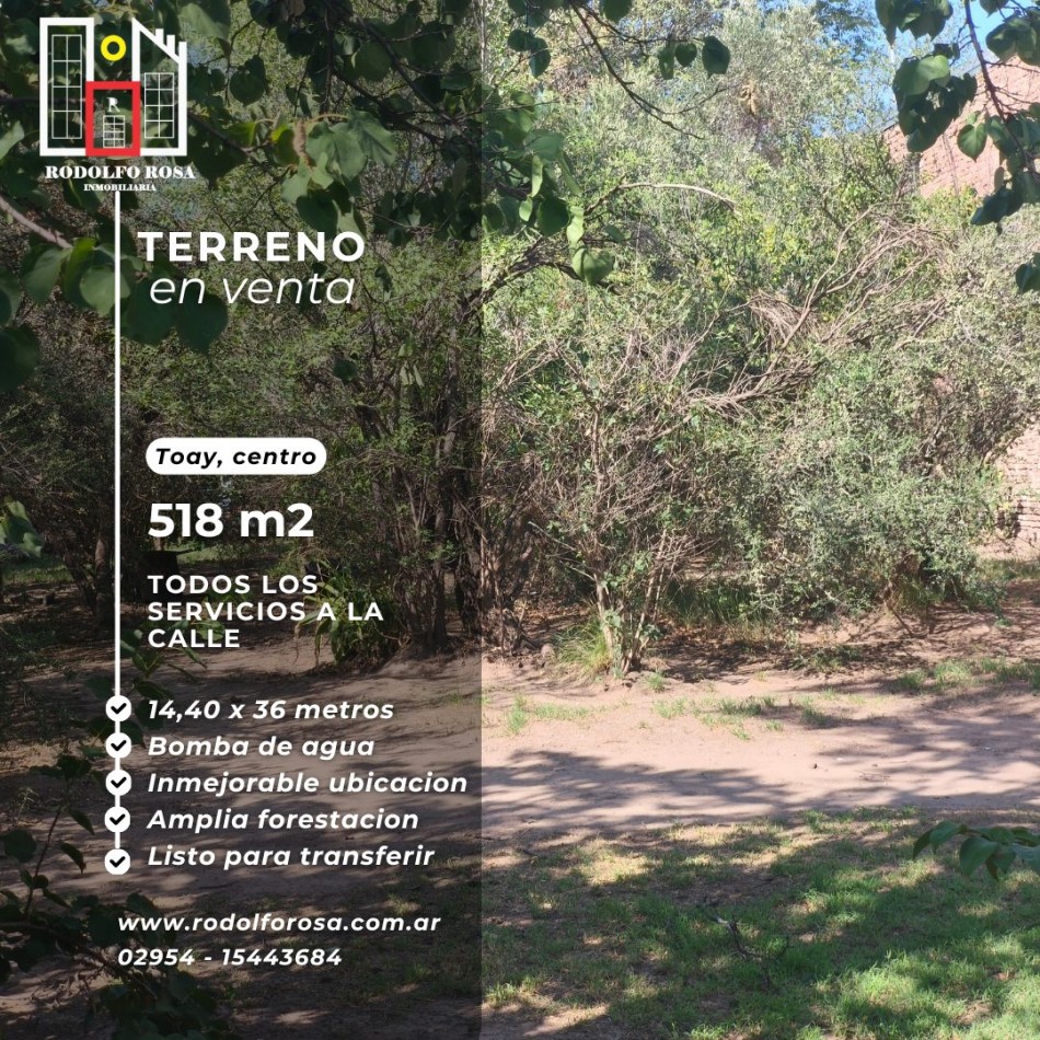 OPORTUNIDAD PARA INVERSORES - TERRENO CENTRICO EN TOAY