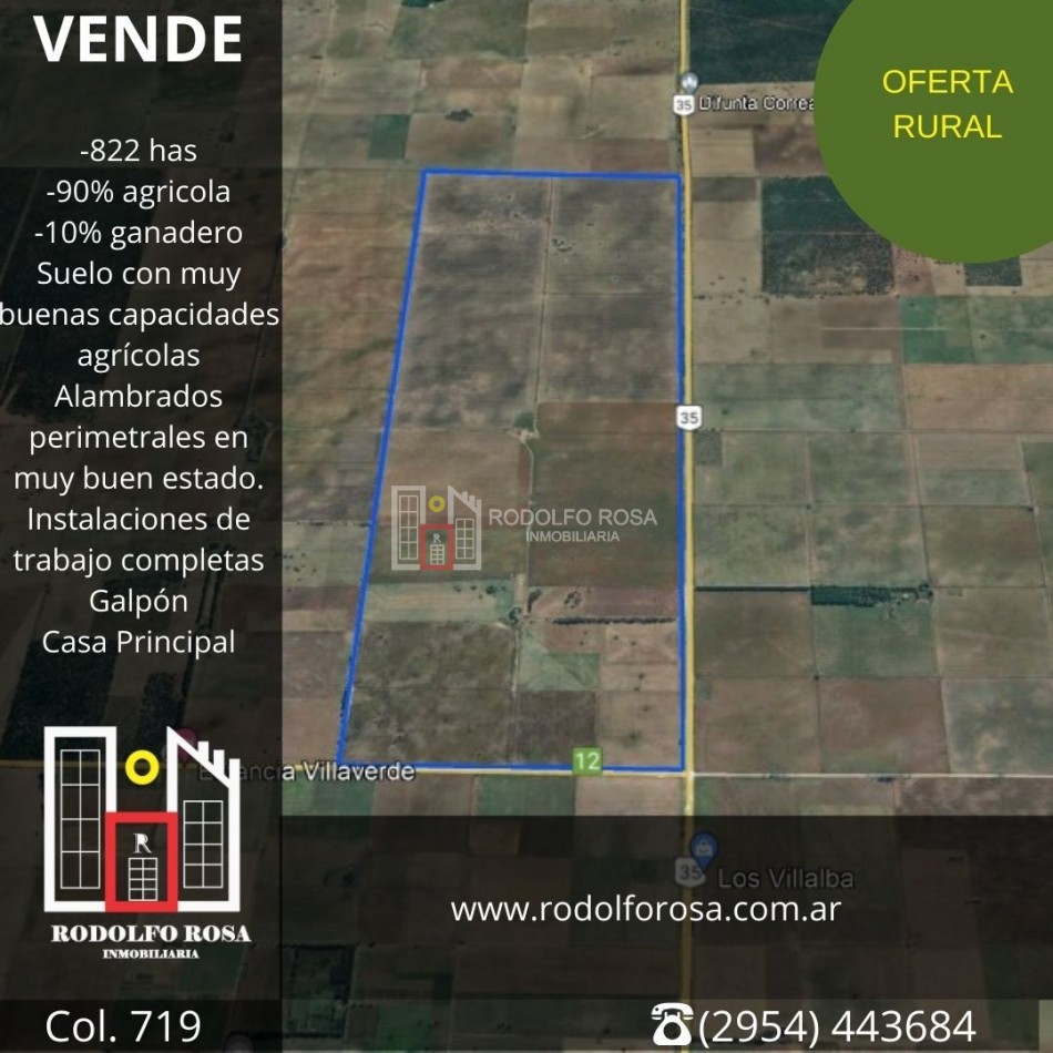 Campo de 822 has a escasos kilometros de Santa Rosa, La Pampa