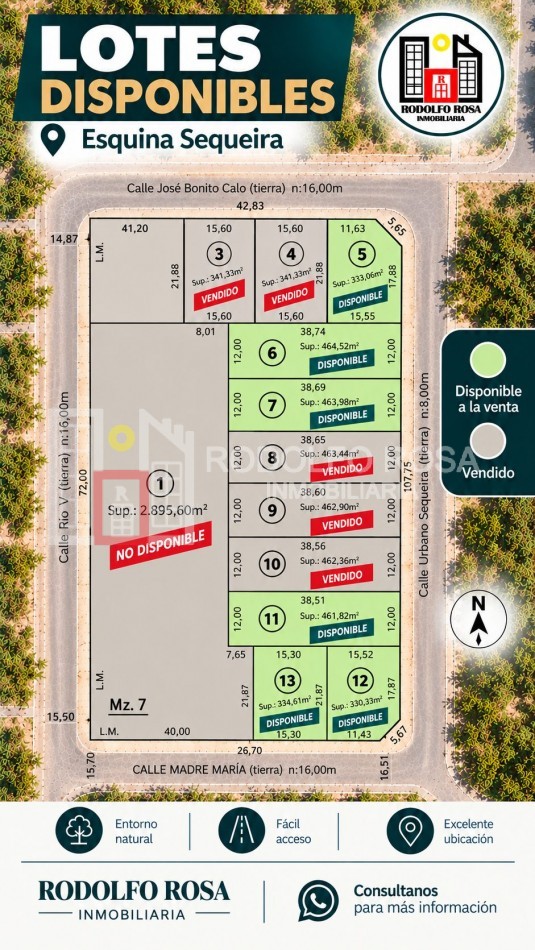 Terrenos disponibles en Barrio Los Fresnos, Santa Rosa, La Pampa