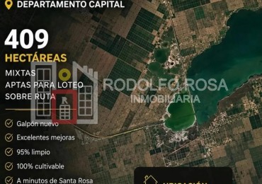 409 hectareas mixtas, departamento Capital, La Pampa - sobre ruta